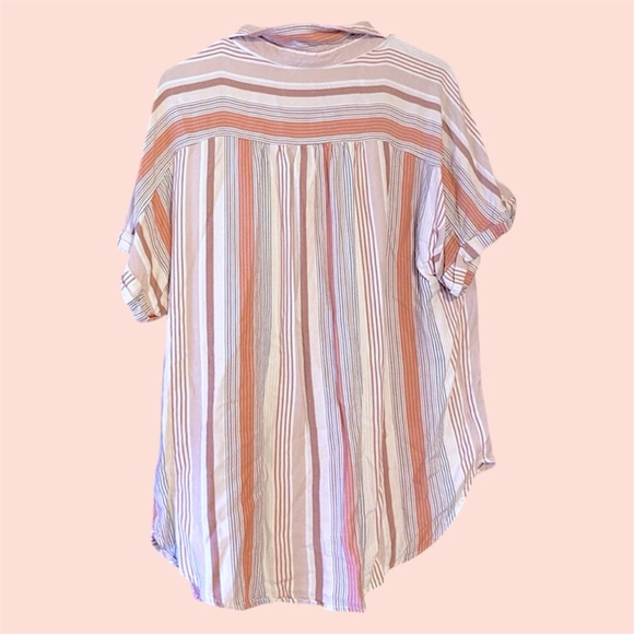 Universal Thread Super Soft Striped Button-Up Retro Top - Picture 2 of 5